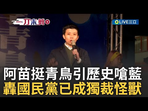 苗博雅怒轟:國民黨已成獨裁怪獸! 冬季青鳥集結 阿苗現身站台力挺! 引用歷史嗆爆:丟光了革命黨氣魄 高喊:不讓藍白掌權的立院肆意剝奪人民權利｜王偊菁主持｜【前進新台灣】20241218｜三立新聞台