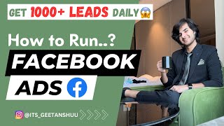 How to run Facebook & Instagram Ads | Affiliate Marketing | Geetanshu Chhabra