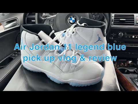 AIR JORDAN 11 LEGEND BLUE PICKUP VLOG & REVIEW !!