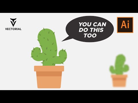 How to draw Cactus in Adobe Illustrator