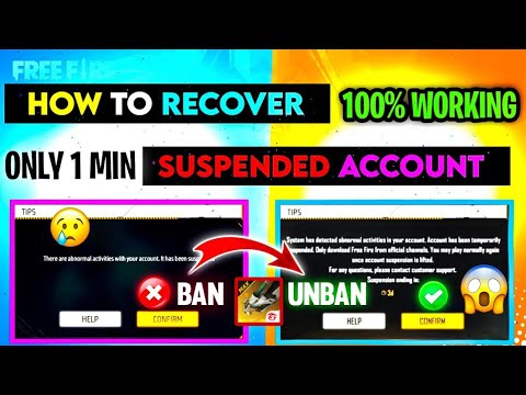 How To Recover FreeFire Suspended Account | FF Suspended id Recover 100% | FreeFire id Unban Trick🔥