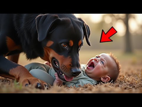 Fierce Hungry Fighting Dog Finds Abandoned Helpless Baby. What Happens Next Will Make You Cry…