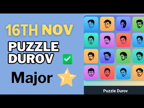 Major Puzzle Today | Major Puzzle Durov 16th November | Major Daily Combo