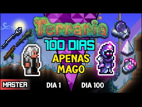 PASSEI 100 DIAS APENAS DE MAGO NO MASTER MODE! - Terraria 1.4.4.9