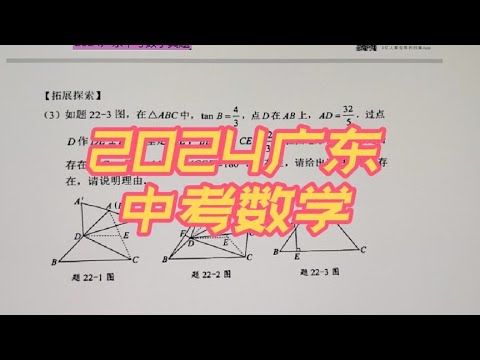 2024广东中考数学压轴题