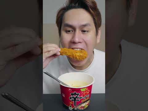 ASMR SHIN RAMEN AND MCDONALD'S AYAM GORENG/SPICY FRIED CHICKEN!