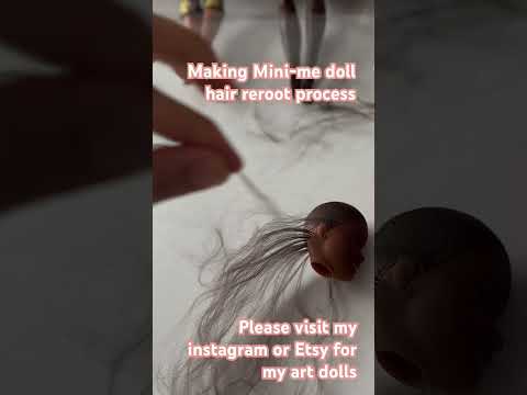 Barbie Mını-me / Custom Barbie / making mini-me Barbie of real person. Hair reroot process.