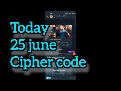 Hamster Kombat Daily Cipher Today 1M Coins 25 June 2024