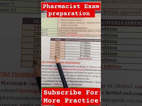 Pharmacist exam preparation | Pharmacopoeia #osssc #pharmacist @PharmacistExamPreparation1998 #pharmamcqs