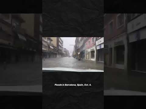 Floods in Barcelona, Spain, Oct. 4.