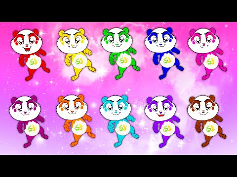 🐼🎉 10 Playful Pandas Playing Around | Panda Bo Nursery Rhymes & Kids Songs