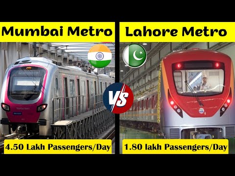 Mumbai Metro VS Lahore Metro Comparison in Hindi | #shorts #short #youtubeshorts