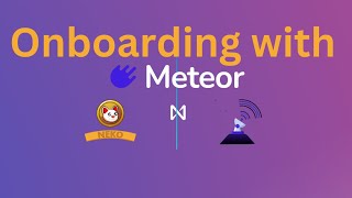 Onboarding w/Meteor Wallet ☄️🛰️🪐