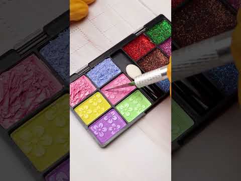 #shorts Depotting Makeup Eyeshadows pt1 #Labubu#cosmeticrepair#satisfying#asmr#oddly#oddlysatisfying