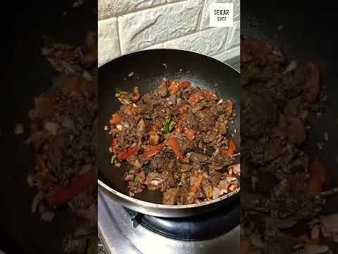 சுவரொட்டி வருவல் | Mutton suvarotti fry recipe 😋👍 #shorts