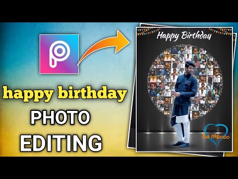 Birthday banner CDP photo editing tutorials in PicsArt 2022 || happy birthday photo editing telugu