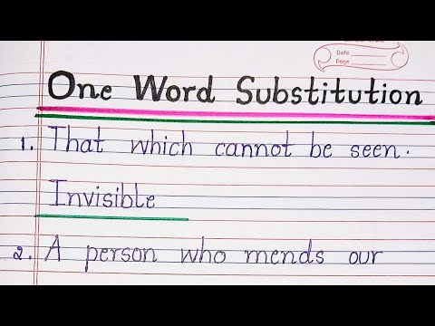 One Word Substitution