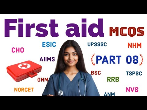 First aid MCQs for RRB staff nurse exam and all other nursing exams 2025 part 8