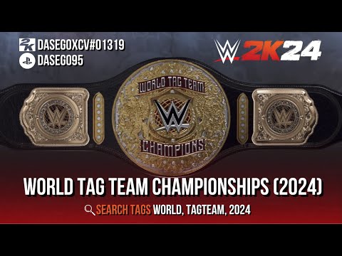 WWE 2K24: Create a Championship ─ WWE World Tag Team Championships (2024) | PS4