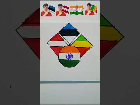 Estonia 🇪🇪 Austria 🇦🇹 India 🇮🇳 And Mali 🇲🇱 Flag Drawing| #shorts #shortfeed