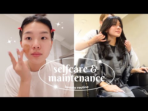 self care & beauty maintenance routine │ skincare, hair, nails, exercise & more