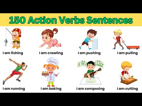 Action verbs Sentences | English sentences | English Vocabulary | English for kids #actionverbs