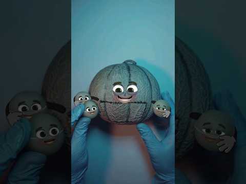 Melon C-Section - TRIPLET GIRL ALMOST DIED 😢❤️ #fruitsurgery #animation #melon