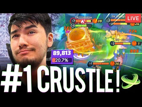 🔴#1 DEFENDER ! PLAYING CRUSTLE ALL DAY ! SOLO + 5 STACKS | Pokemon UNITE Live 🔴 !phone