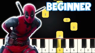 Bye Bye Bye Dance Song Deadpool | Beginner Piano Tutorial | Easy Piano