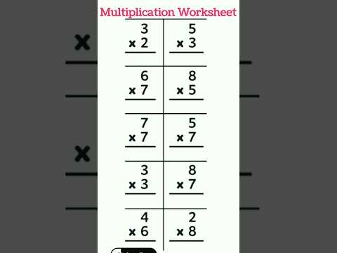 Multiplication | Multiplication worksheet | Multiplication worksheet for kids