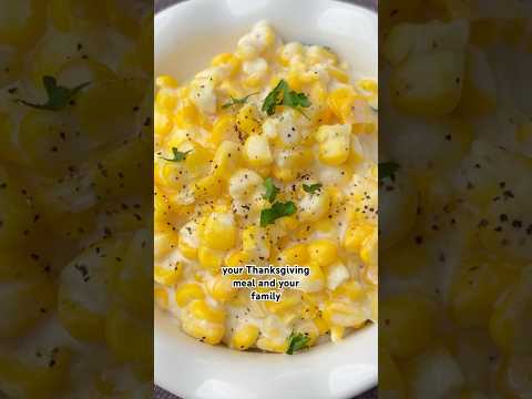 Slow cooker creamed corn. A gluten free corn side dish for thanksgiving!