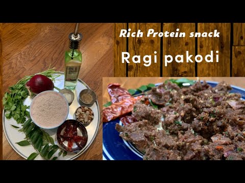 రాగి పకోడీ ||Ragi pakodi ||finger millet pakodi ||healthy diet recipe||Instant snack ||