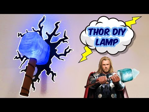 Easy crafts and DIY's. How to make THOR HAMMER Recycled lamp