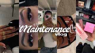 MAINTENANCE VLOGᥫ᭡ : lashes, nails, facial, toes, & shopping