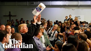 Trump throws paper towels into crowd in Puerto Rico