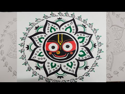 Lord jagannath face drawing # jagannath swami face drawing and colouring step by step