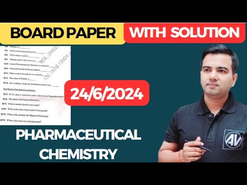 Pharmaceutical chemistry Board paper with solution