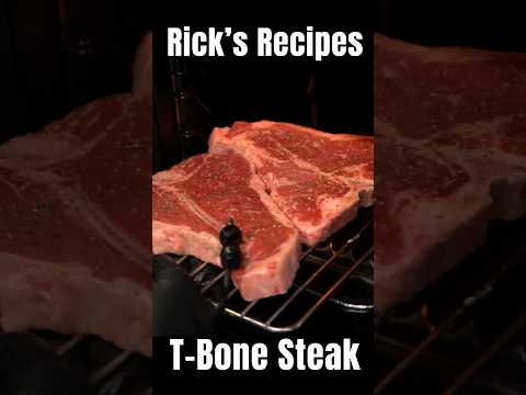 Rick's T-Bone Steak Recipe.     See full video in channel. #indoorsmoker #tbone