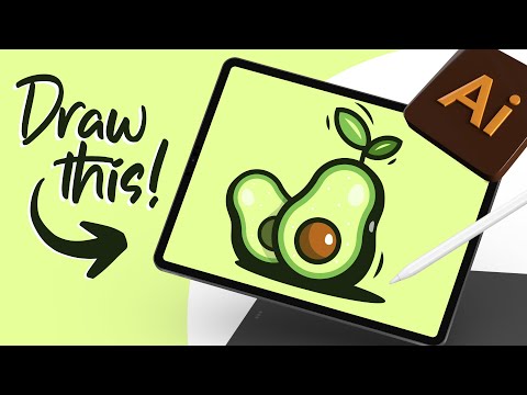 How to Draw a Cute Avocado in Adobe Illustrator on iPad (2024)