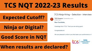 TCS NQT cutoff 2023 || TCS NQT Interview Mail || TCS NQT Result