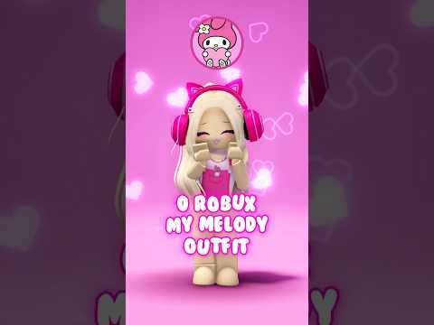 0 ROBUX MY MELODY OUTFIT #roblox #lanah #mymelody #newfreerobloxitems