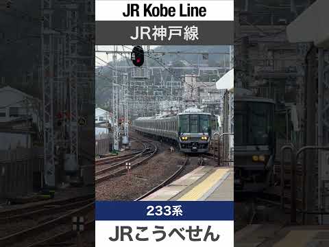 【JR神戸線】須磨駅に到着する快速電車【電車が大好きな子供向け】Japanese Trains for Kids - JR Kobe Line