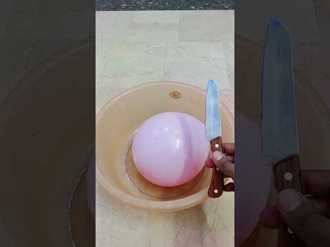 New Experiment #waterballoons #youtubeshorts #cuttingballons