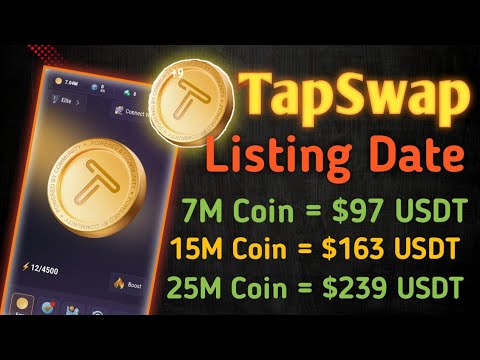 TapSwap Listing Date 🤑 | TapSwap Airdrop Claim | TapSwap Wallet Connect