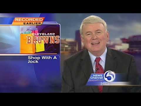 "NFL; Shop with a Jock" 2007; Cleveland Browns players Brady Quinn and Josh Cribbs go shopping