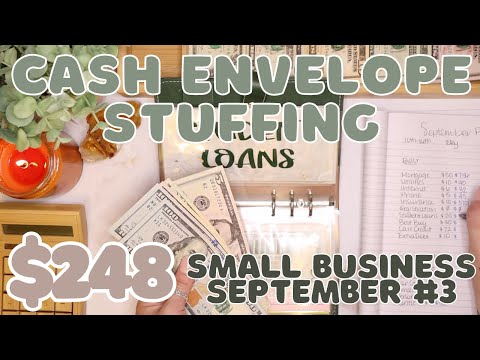 $248 Cash Envelope Stuffing | Small Business Income Sept  #3 | 25 Year Old Budgets