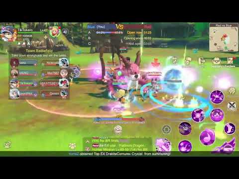 Draconia Saga - DPS Dancer PVP Gameplay (Red vs Blue 15 Kills)