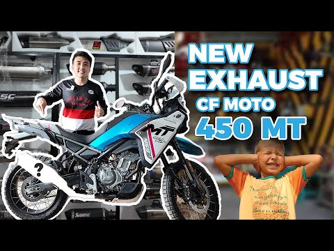 New Exhaust for CF Moto 450MT Adventure bike