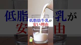 低脂肪牛乳が安い理由