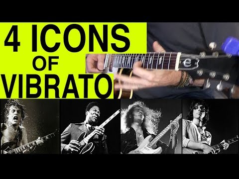 4 Icons of Vibrato | Angus | B.B. | Blackmore | Beck | Tim Pierce | Guitar Lesson | Learn To Play